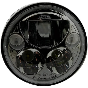 Custom Dynamics 5.75 TrueBeam Head Lamp - Black Chrome Headlight - Lighting Components